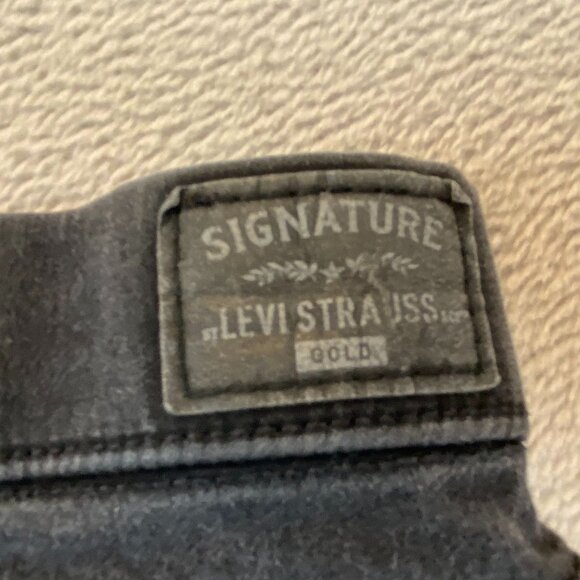 Signature by Levi Women's Jeans Size 8L 29x32 Black Stretch Denim Pull-On Skinny - Picture 10 of 12